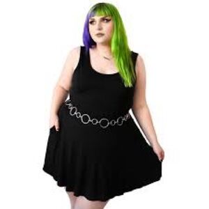 Foxblood black knit skater dress 3X